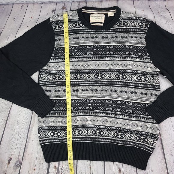 Weatherproof Vintage Crew Neck Pullover The Holiday Sweater Black Large - Picture 2 of 5